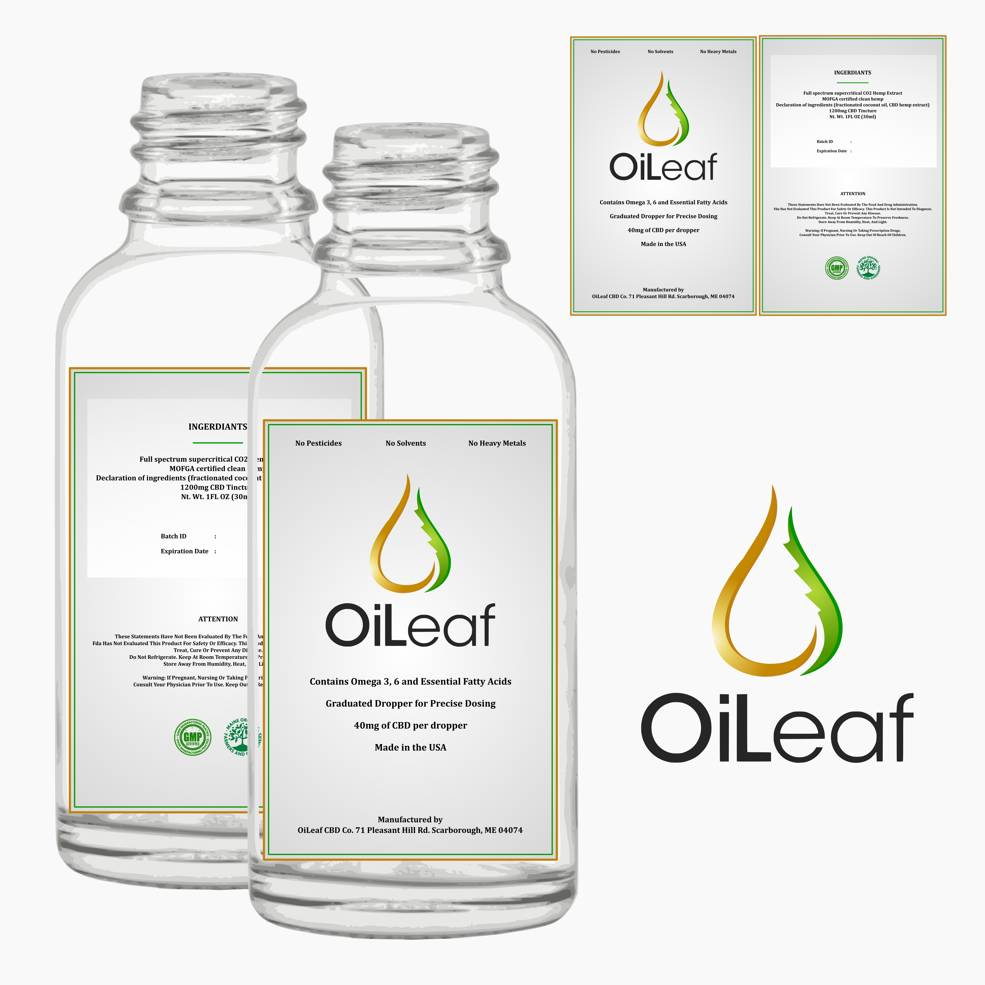 Label Design by Widphic for OiLeaf | Design #24012111