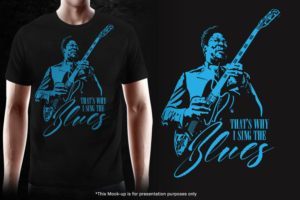 B.B. King Signature and Stylized Graphic Tees celebrating B.B. King. | Diseño de Camiseta por gekgrfx