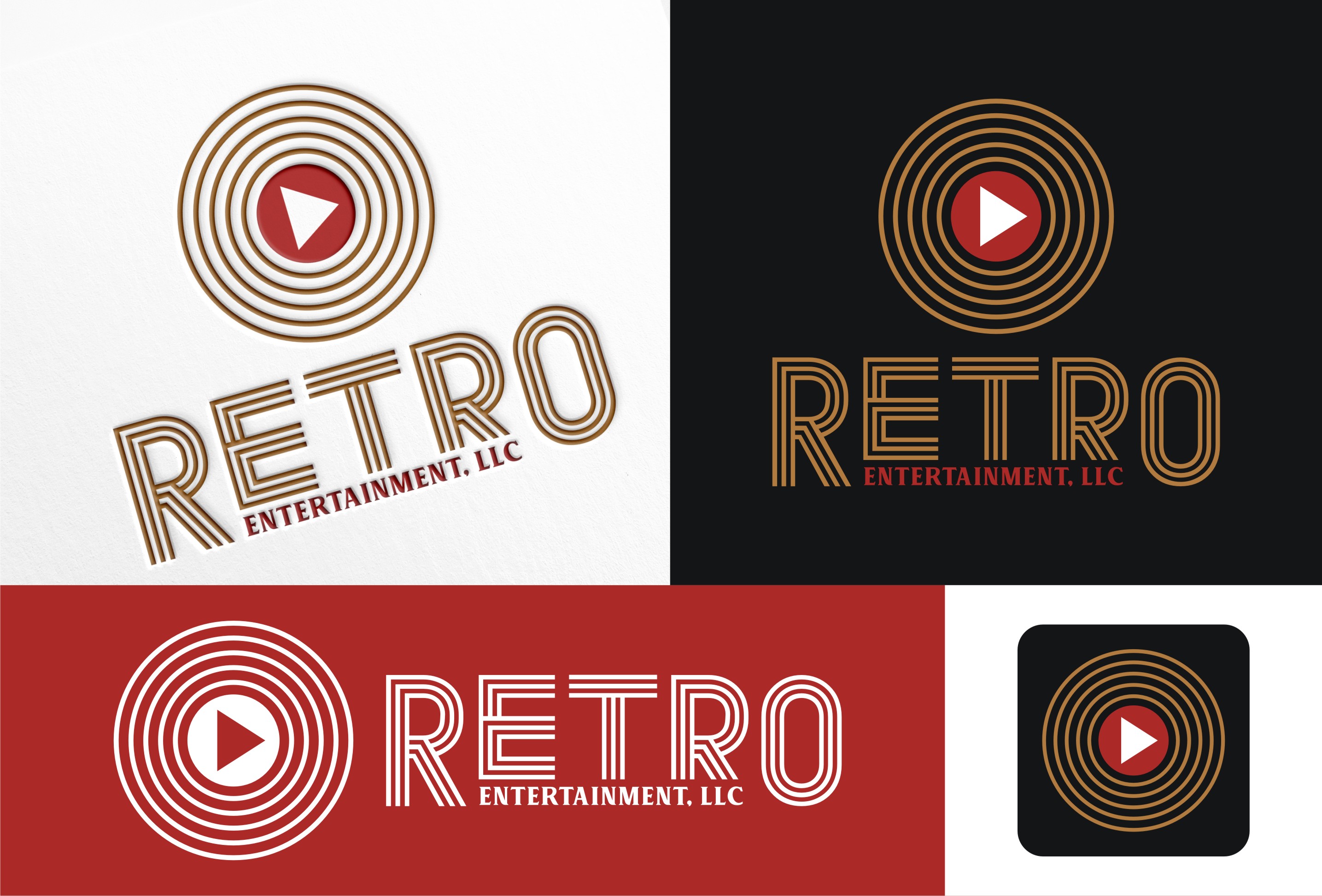 Diseño de Logo por ammar_ed para Retro Entertainment, LLC | Diseño #24000589