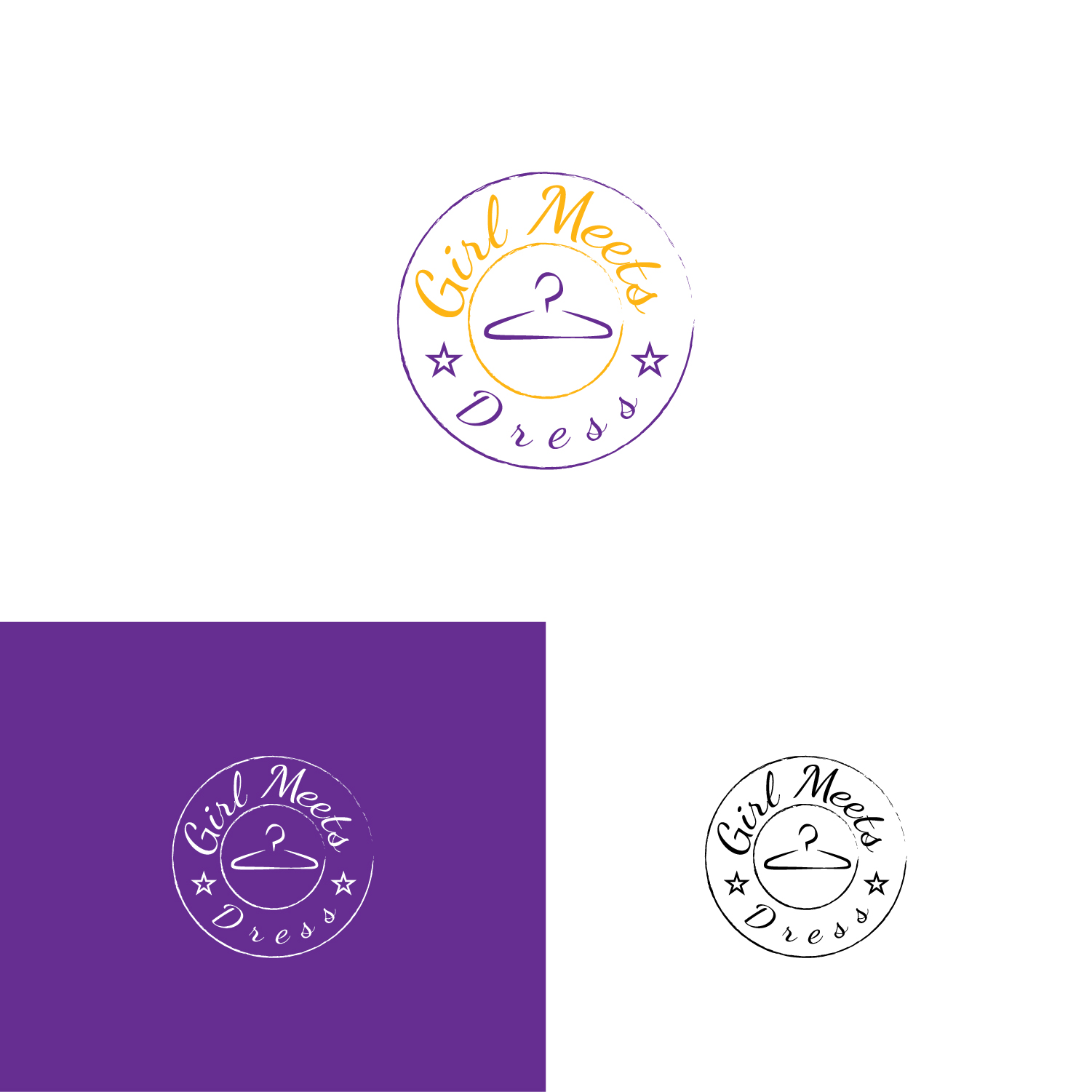 Logo Design by Maxo-Biz for Girl Meets Dress | Design #24009738