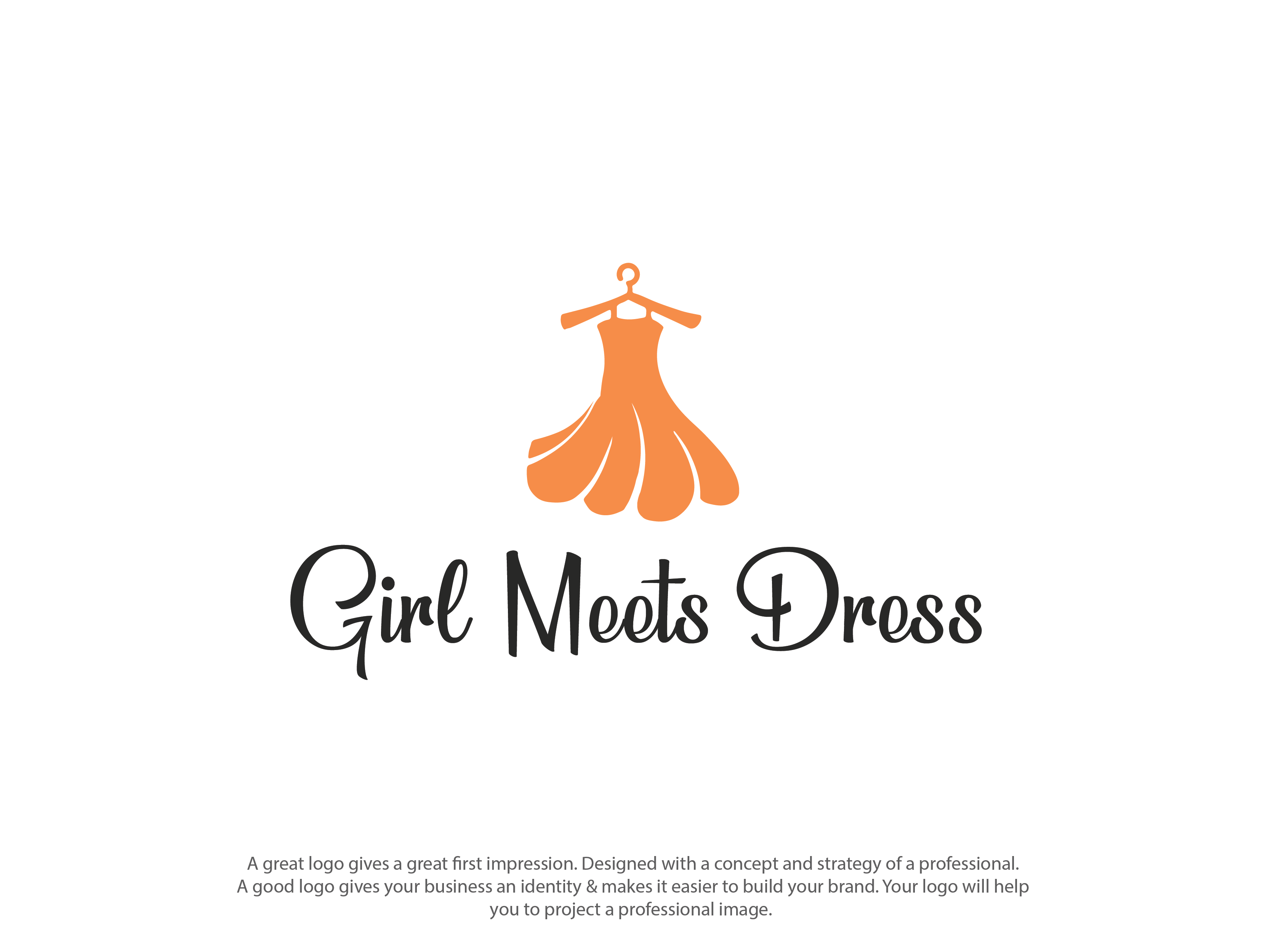Logo Design by topper_design for Girl Meets Dress | Design #24060774