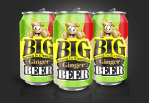 Beer Can Label named: BIG Ginger Beer | Graphic Design by SAI DESIGNS