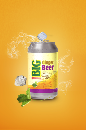 Beer Can Label named: BIG Ginger Beer | Diseño Gráfico por Grafix Hive