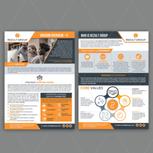Updated look for company collateral | Flyer Design by DA.