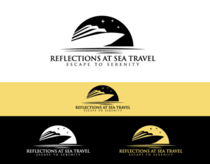 "Reflections at sea Travel" ; " Escape to Serenity" | Diseño de Logo por XZen