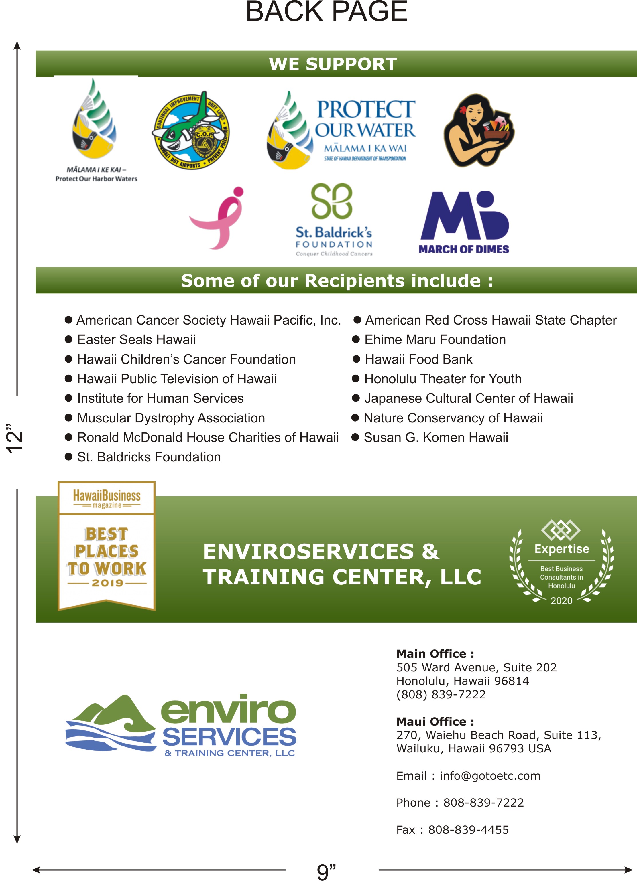 Diseño de Brochure por jagdish 10 para EnviroServices & Training Center | Diseño #24061783
