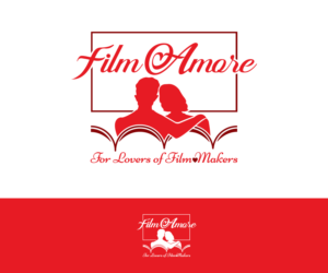 Film Amore     (company name)    for lovers of film * makers ( slogan asterix to be replaced with a heart) | Logo Design by AinebAyoub