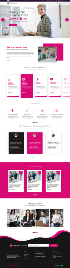 Let's work green lean digital | Web Design by sai.designer87