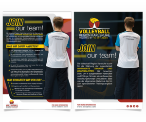 business poster and flyer for our districtwide volleyball project | Design Graphique par Luniere Designs