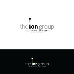 the ion group with the tag line "strategy with a conscience". On the back of the business cards or tucked away we would like the words to appear  "integrity or nothing" as this is where our acronym  | Logo Design by Rii