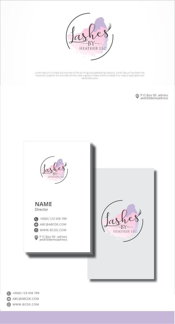 Logo Design by graphicevolution for Lashes by Heather LLC | Design #24017465