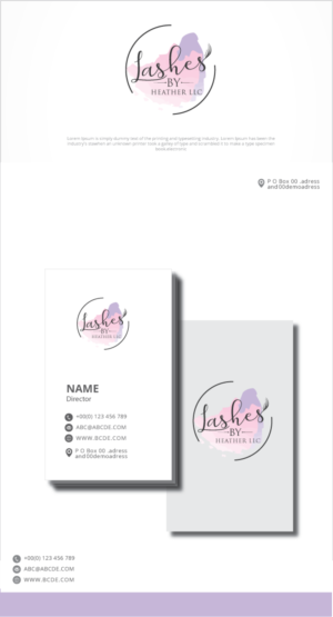 Logo Design by graphicevolution for Lashes by Heather LLC | Design: #24017465