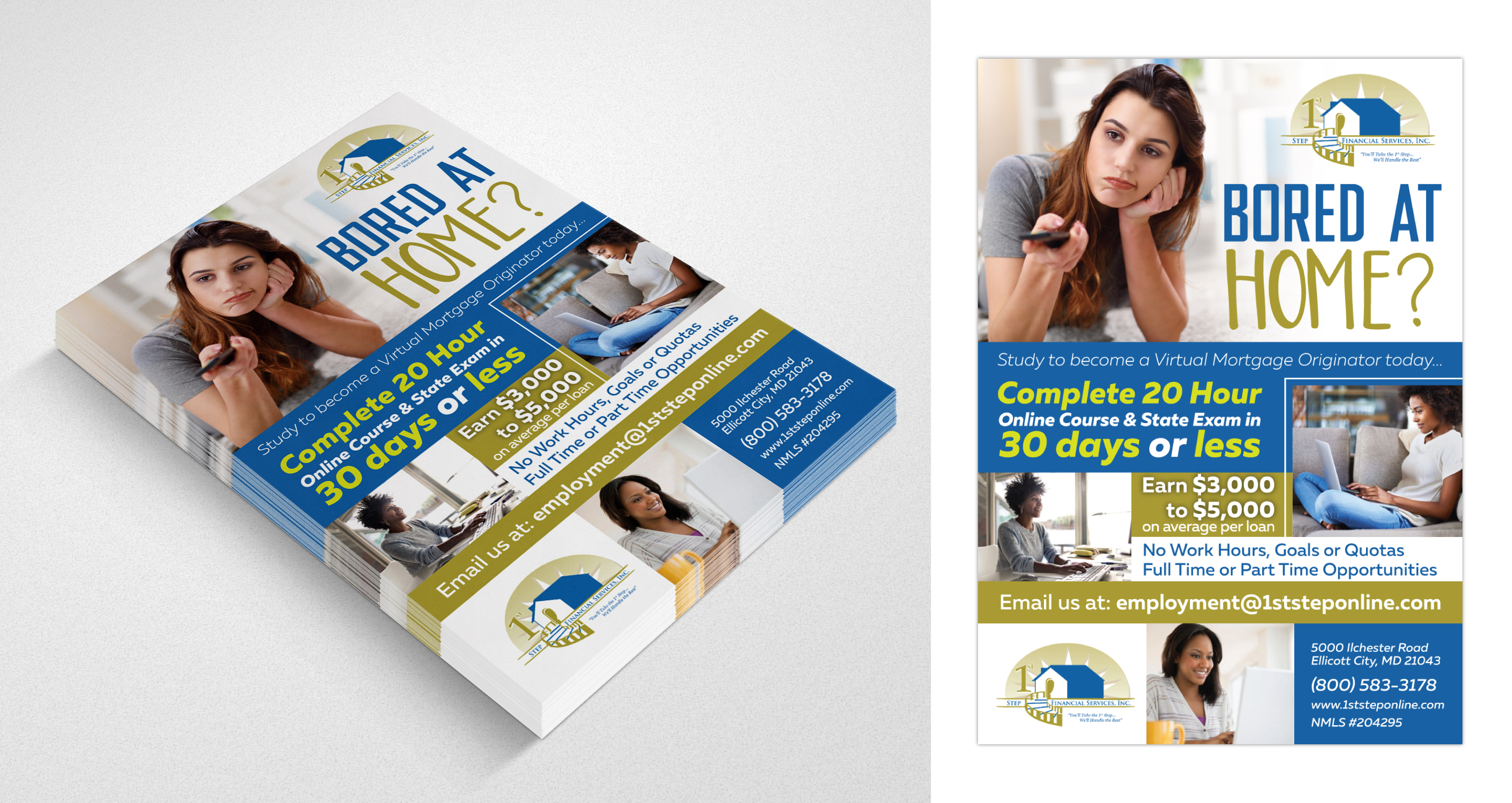 Diseño de Flyer por Impressive Solutions para 1st Step Financial Services, Inc. | Diseño #24019534