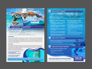 AQUA ELITE SPORT. Entreprise de coaching sportif spécialisée dans les activités aquatiques recherche | Flyer Design by chandrayaan.creative