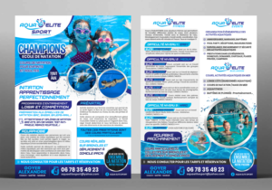 AQUA ELITE SPORT. Entreprise de coaching sportif spécialisée dans les activités aquatiques recherche | Flyer Design by SAI DESIGNS