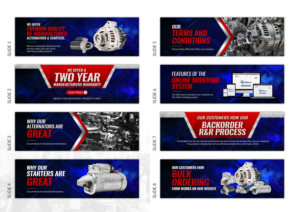Custom Header Designs - Automotive Parts - Alternator & Starter | Grafik-Design von SAI DESIGNS