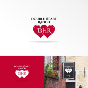 Double Heart Ranch | Logo Design by 2662 DESIGN