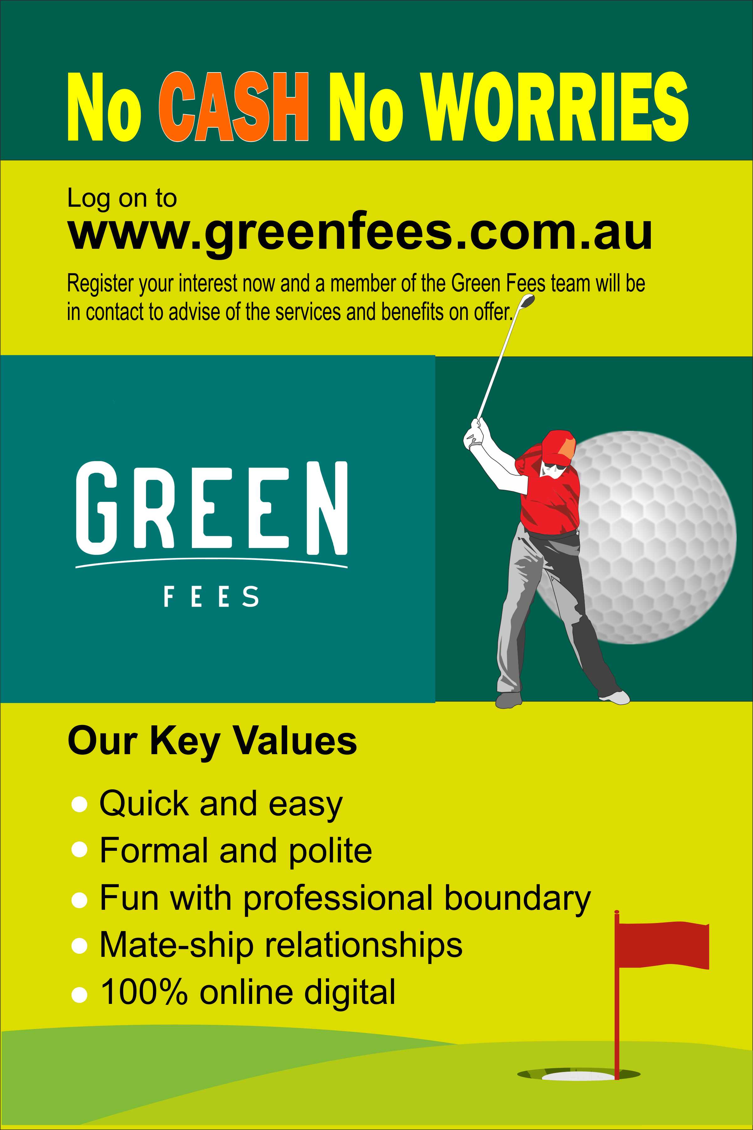 Poster Design by NJB for Green Fees Australia | Design #24121755