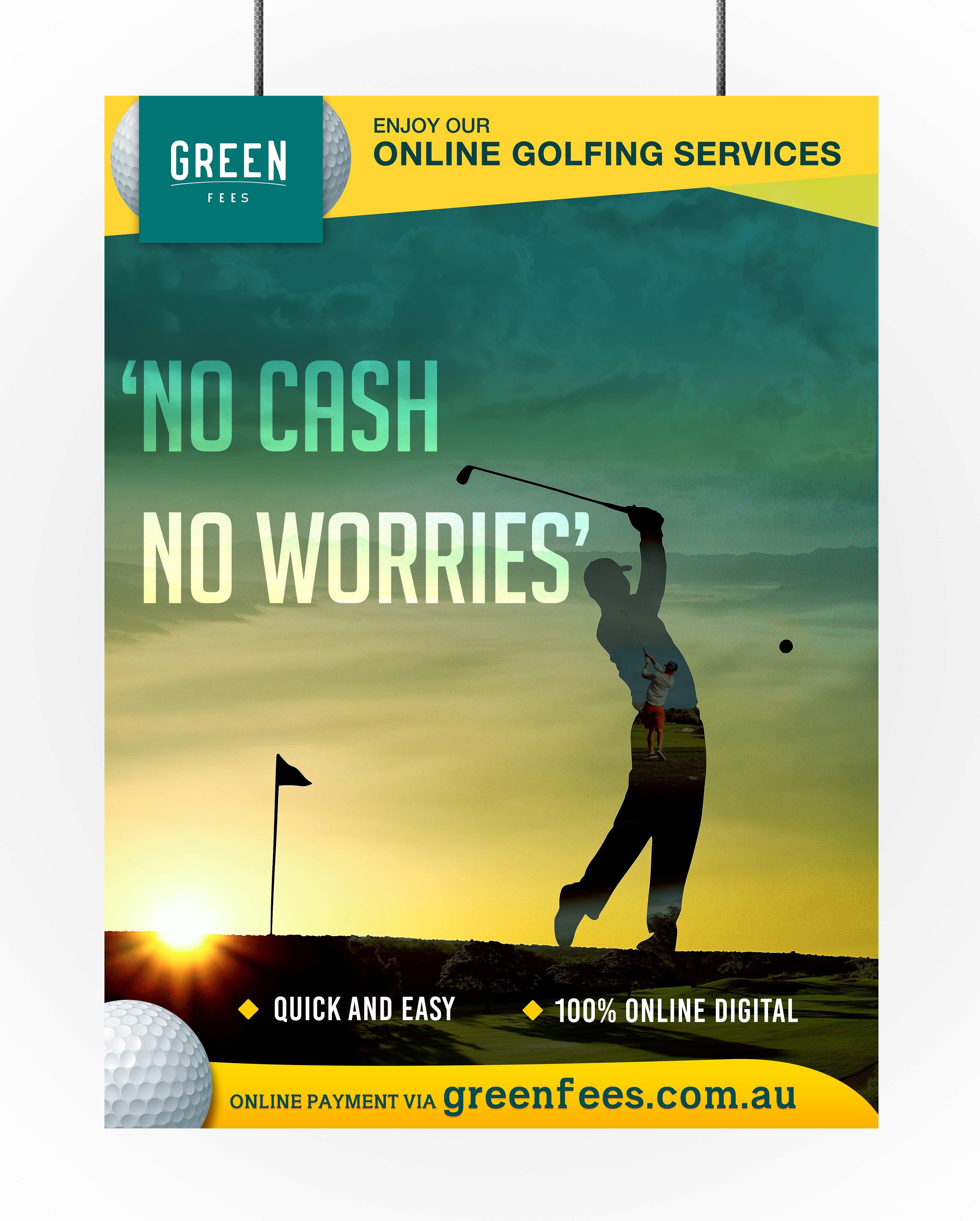 Poster-Design von PC PRODUCTIONS für Green Fees Australia | Design #24026891