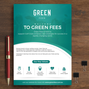 Startup online payment business - Sporting / Golf, Green Fees payment | Diseño de Póster por aspiremedia