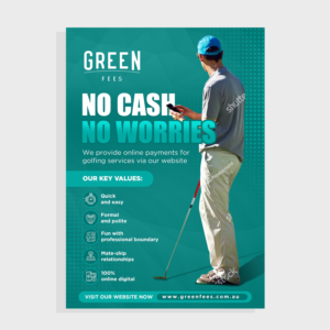 Startup online payment business - Sporting / Golf, Green Fees payment | Diseño de Póster por Deepak_9_Malhotra