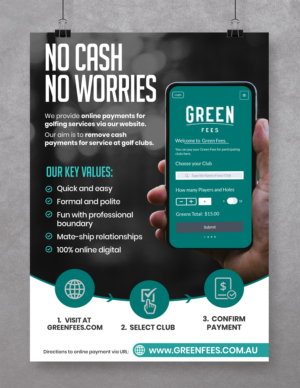 Startup online payment business - Sporting / Golf, Green Fees payment | Diseño de Póster por SAI DESIGNS