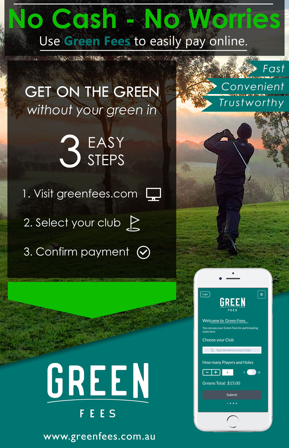 Design de Poster par Olivia 9 pour Green Fees Australia | Design #24095241