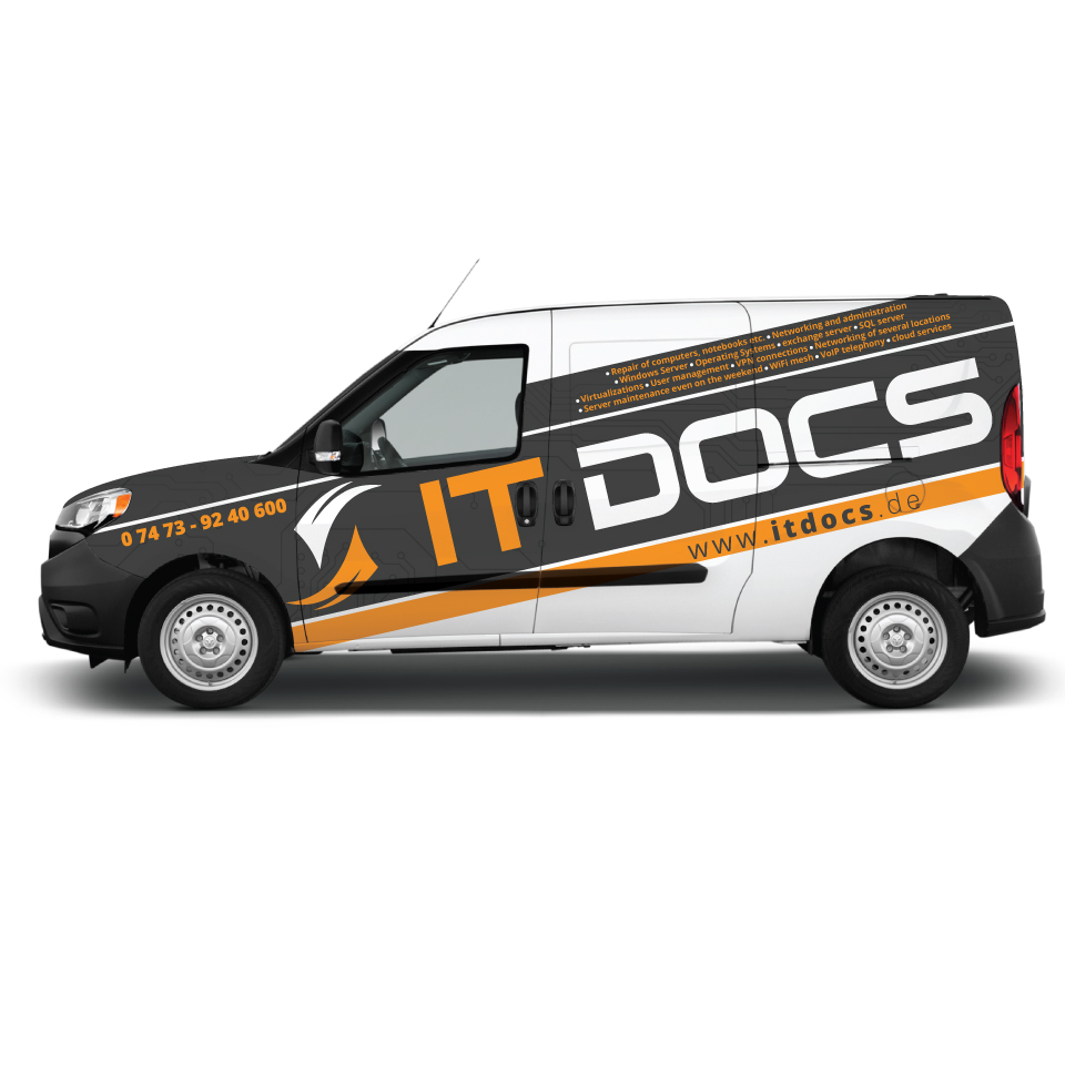 Car Wrap-Design von Yoga Tri für IT Docs GmbH | Design #24052527
