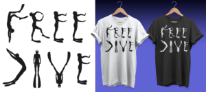 Free Dive T-Shirt Incorporating free diving items to represent letters | T-Shirt-Design von Al Pech