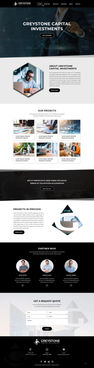 Web-Design von pb für Greystone Capital Investments | Design: #24029835