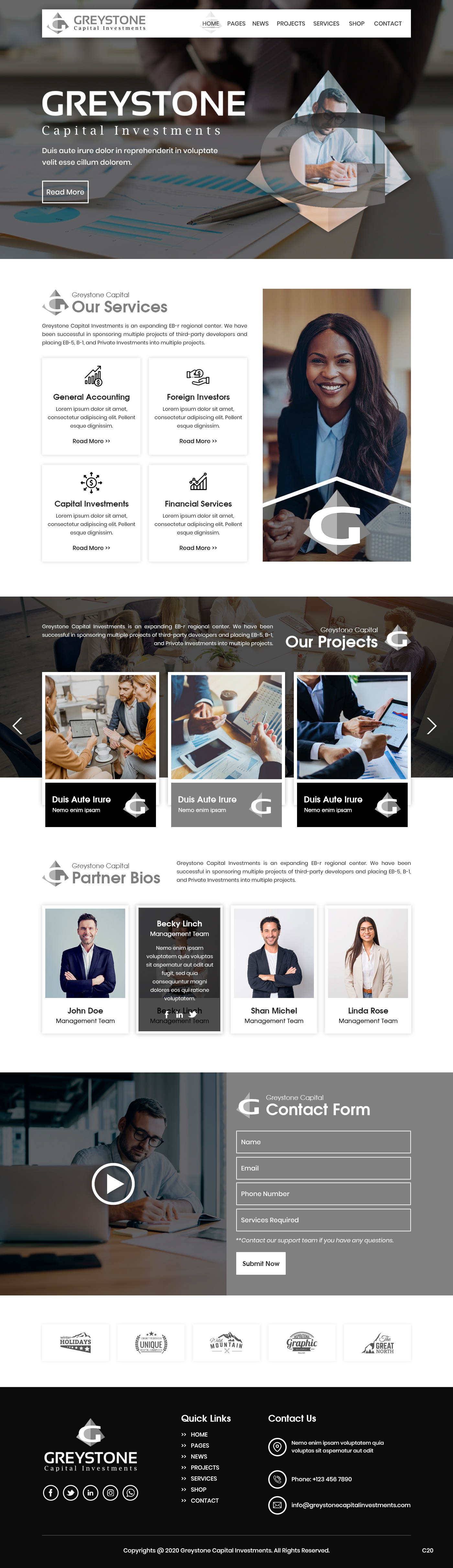Web Design by pb for Greystone Capital Investments | Design #24029836