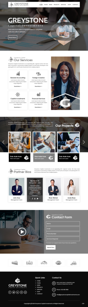 Web-Design von pb für Greystone Capital Investments | Design: #24029836