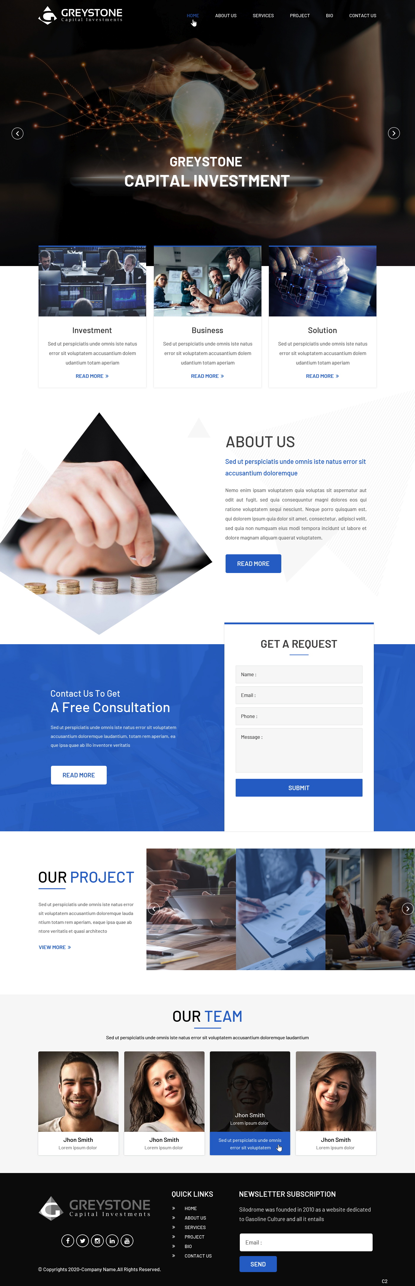 Web Design by pb for Greystone Capital Investments | Design #24029838