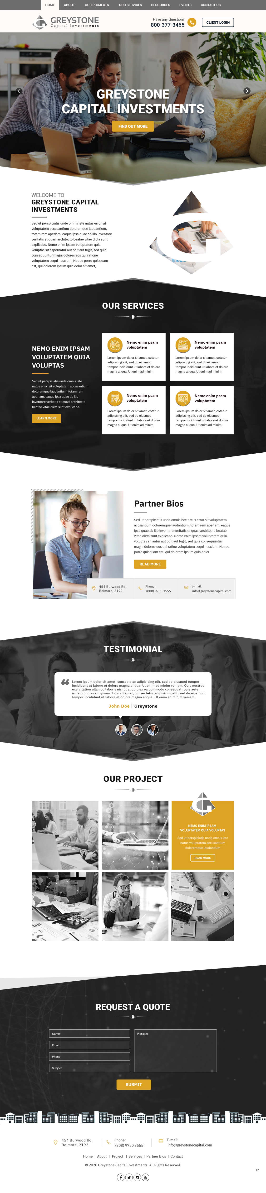 Web Design by pb for Greystone Capital Investments | Design #24029839