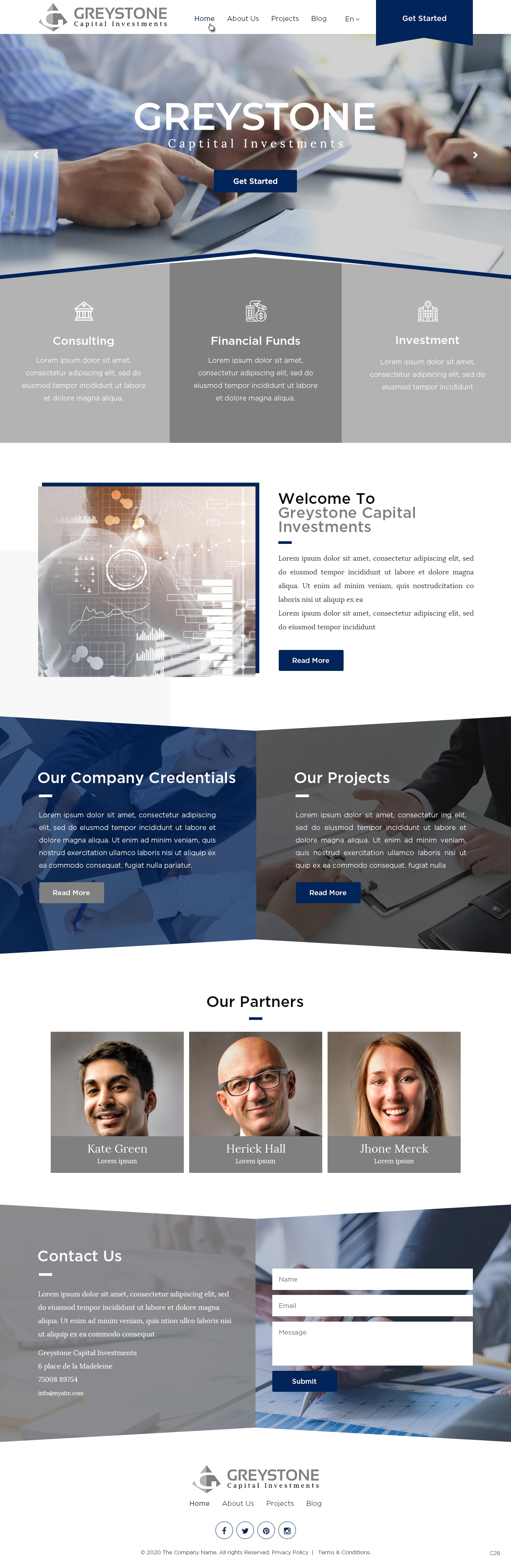 Web Design par pb pour Greystone Capital Investments | Design #24029866