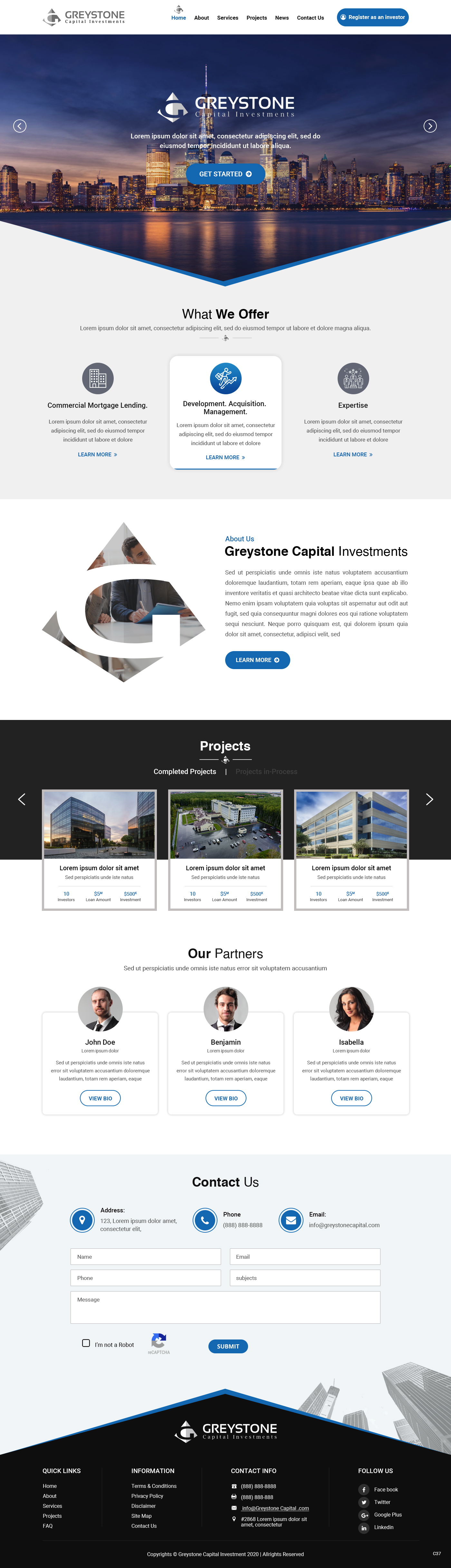 Web Design by pb for Greystone Capital Investments | Design #24029867
