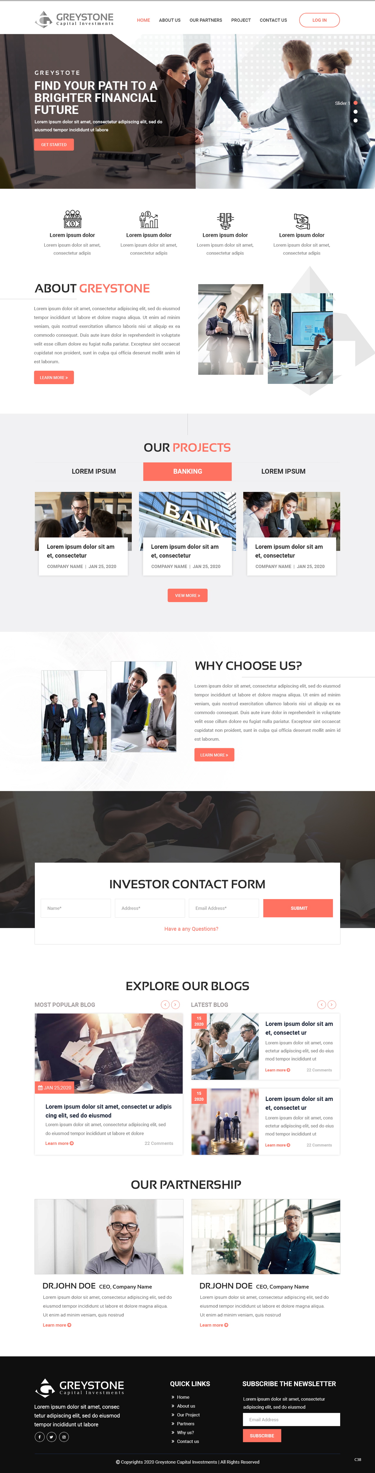 Web Design par pb pour Greystone Capital Investments | Design #24029868