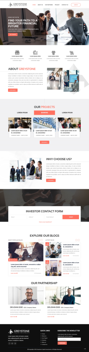 Web Design by pb for Greystone Capital Investments | Design: #24029868