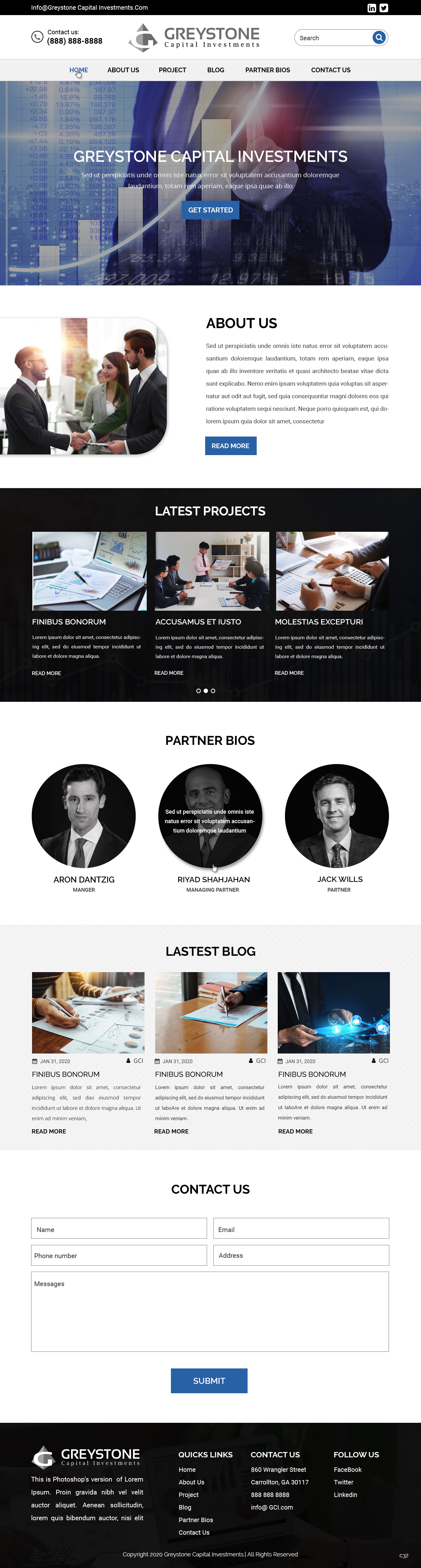 Web Design by pb for Greystone Capital Investments | Design #24029869