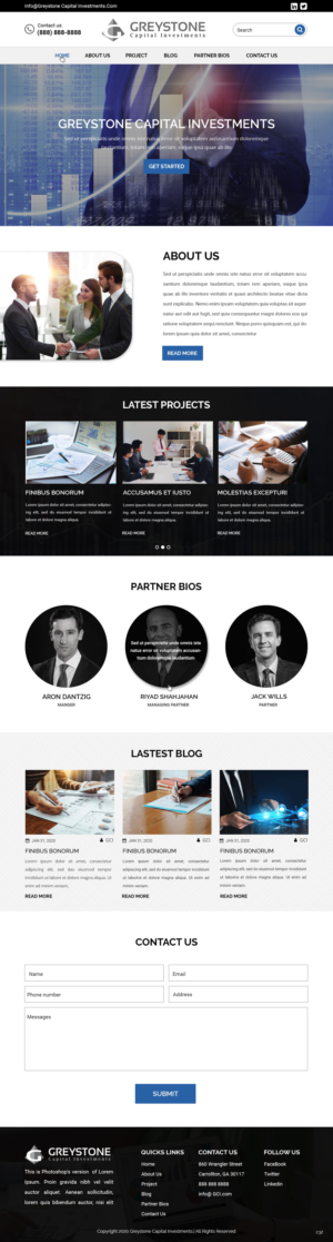 Web Design by pb for Greystone Capital Investments | Design: #24029869