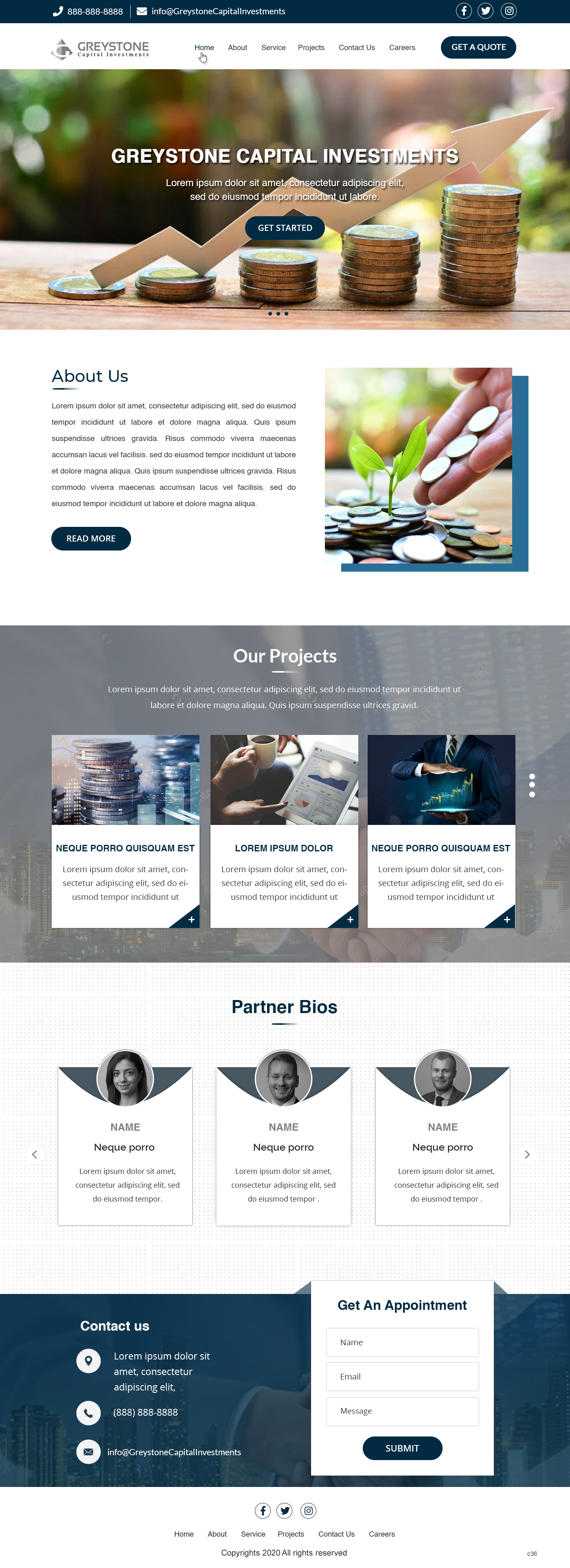 Web Design by pb for Greystone Capital Investments | Design #24029870
