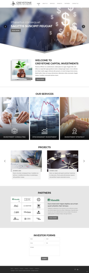 Web Design by pb for Greystone Capital Investments | Design: #24029887