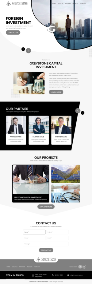 Web Design by rightway for Greystone Capital Investments | Design: #24026638