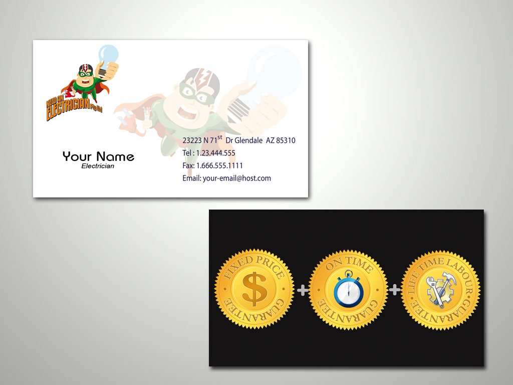 Business Card Design by Walidplus for Need An Electrician Pty Ltd | Design #62900