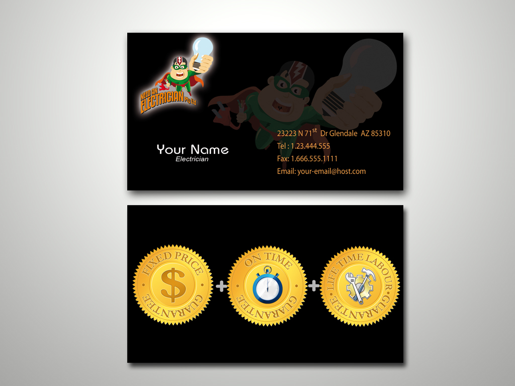 Business Card Design by Walidplus for Need An Electrician Pty Ltd | Design #62903