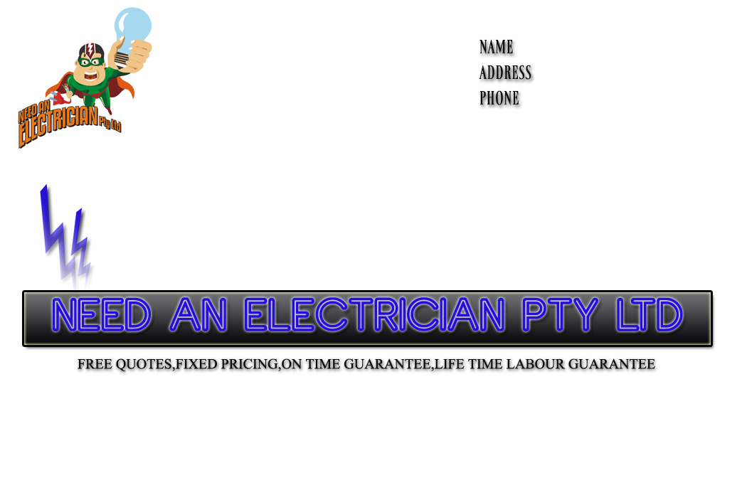 Business Card Design by sathiaseelan k for Need An Electrician Pty Ltd | Design #63388