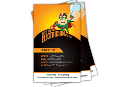 Diseño de Tarjeta de Presentación por k.a.d.a. designs para Need An Electrician Pty Ltd | Diseño: #62561