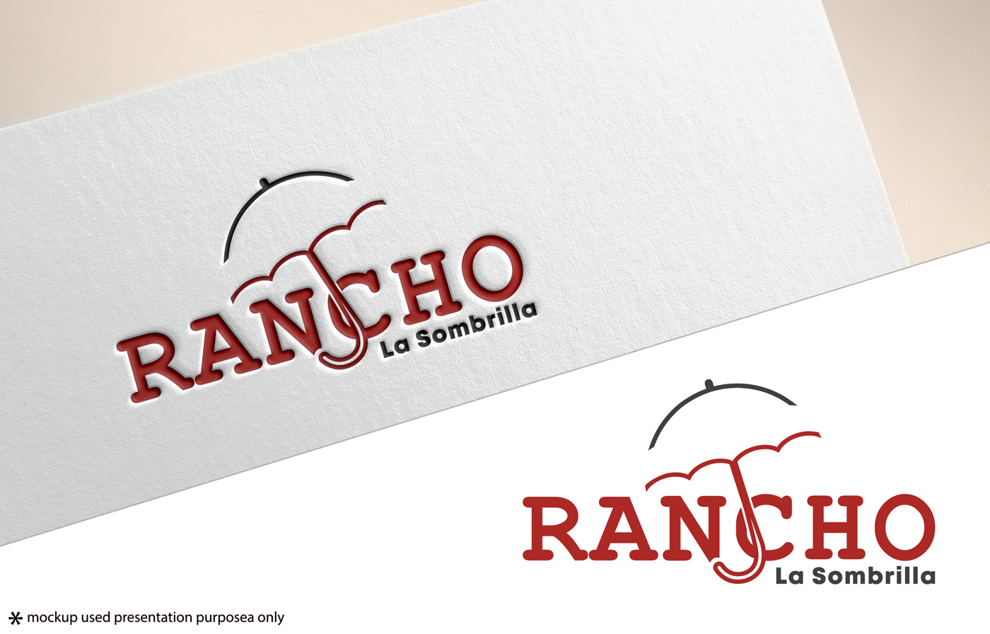 Logo Design by Rubia@ for Rancho La Sombrilla | Design #24048597