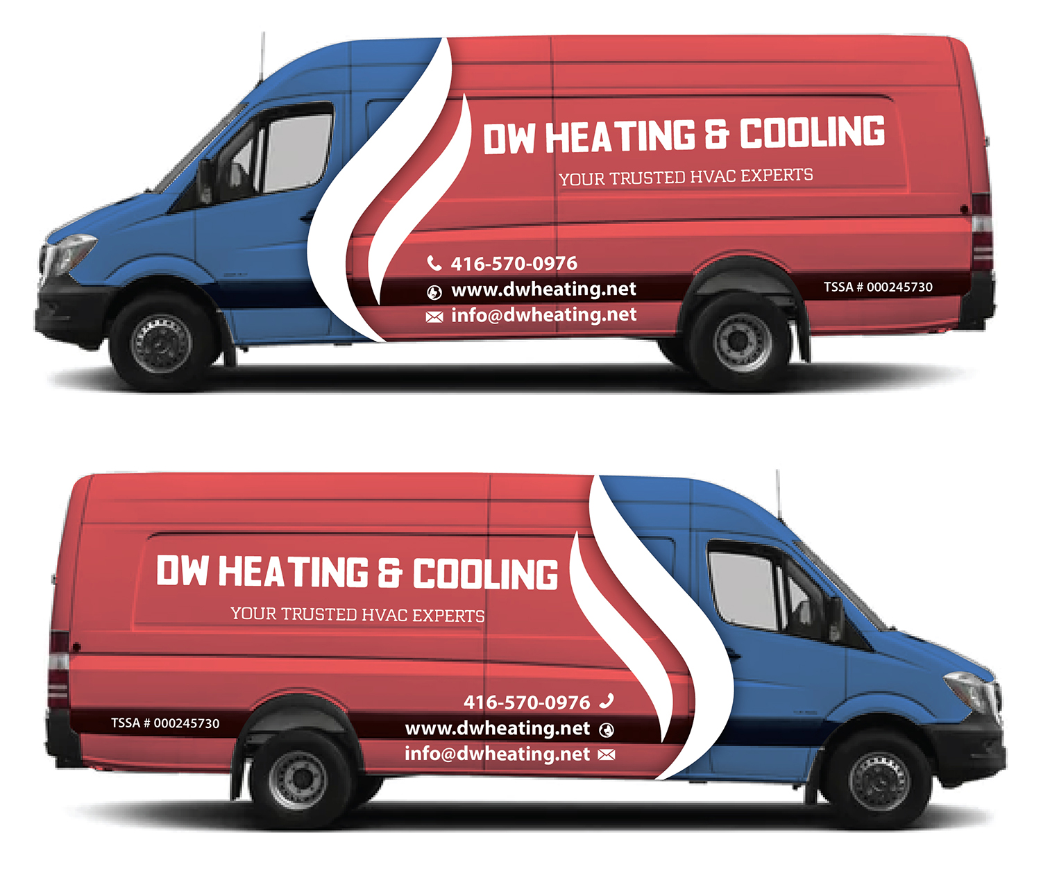 Car Wrap-Design von Deziners Zone für DW Heating & Cooling Inc. | Design #24065482
