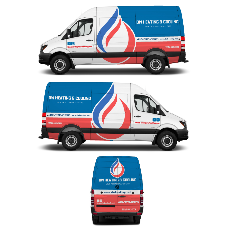 Car Wrap Design by Yoga Tri for DW Heating & Cooling Inc. | Design #24066525